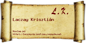 Laczay Krisztián névjegykártya