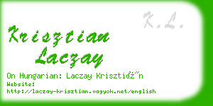 krisztian laczay business card